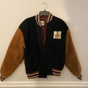 Disney Store 100% leather Mickey Mouse letterman jackef
